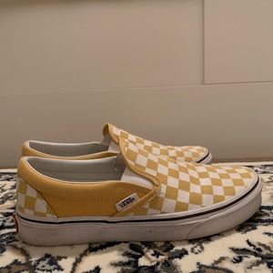 Yellow Checkered Slip-on Vans